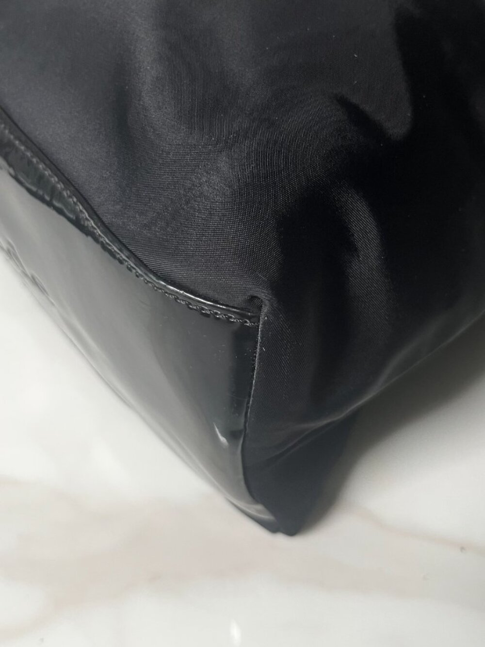 Kate Spade New York Carmen Black Nylon & Patent Leather Satchel - Picture 8 of 14